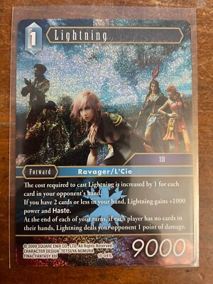 【FFTCG foil フルアート】　ライトニング Lightning Foil - 15-041L - Final Fantasy TCG - Near Mint