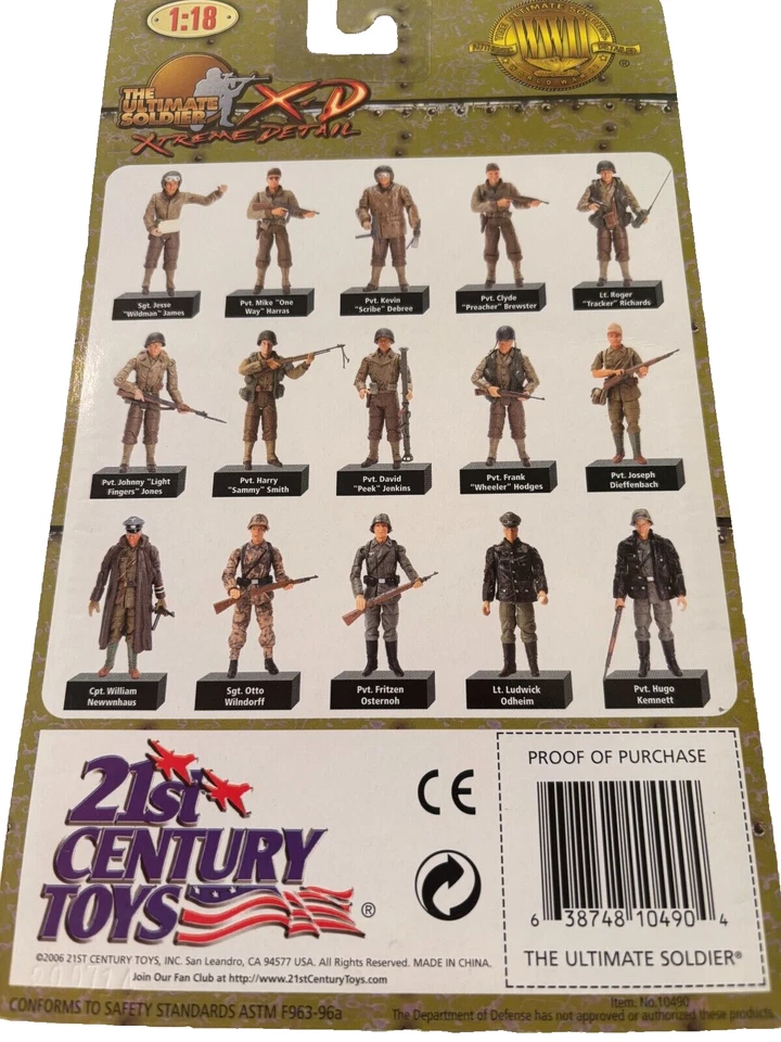 RARE 1:18 Ultimate Soldier D-Day Tank Commander, Jesse "Wildman" James - NIP - Image 4 of 4