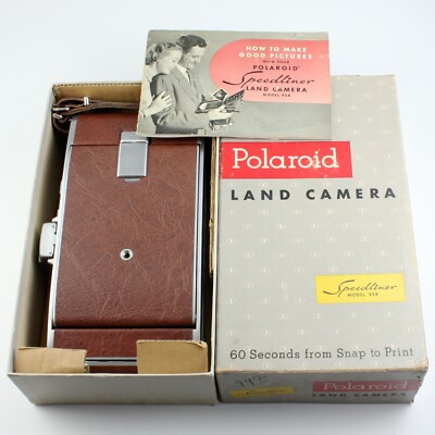Polaroid Speedliner Land Camera Model 95B + Box & Manual - Nice