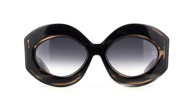 Valentino Black Round Acetate Sunglasses with Case V-SOUL II Valentino V-SOUL-II Black Swirl And Rose Gold/Grey To Clear  main image 4
