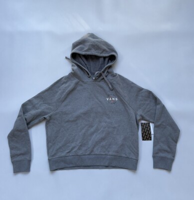 VANS Women’s Late Bell Boxy Pullover Fleece Hoodie In Grey Heather Size S 