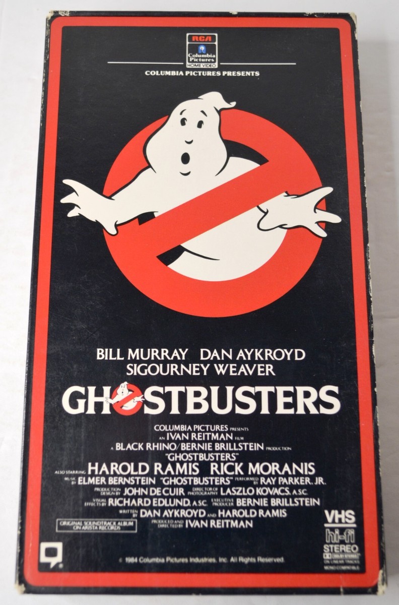 1984 GHOSTBUSTERS 1985 VHS RCA COLUMBIA TAPE RED BORDER SLIPCASE