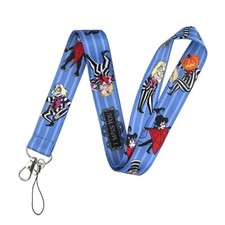 Beetlejuice 90s Cartoon Horror Retro Lanyard ID Holder Key Chain ID Badge NEW