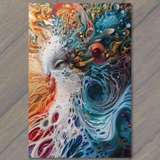 Art Print Man Surrealism Creepy Crazy Bright Colors Weird Strange Wild Unusual