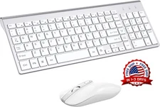 Combo De Teclado Y Mouse Inalambricos Compact Slim Para Apple Imac Pc Deskto...