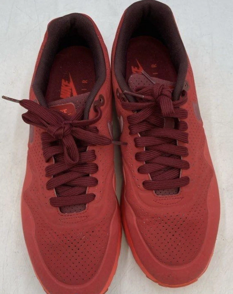 Nike Air Max 1 Ultra Moire Triple Rojo Zapatos Para Hombre 10 Gimnasio/Equipo/Unvrsty 705297-600 Foto 2 de 4