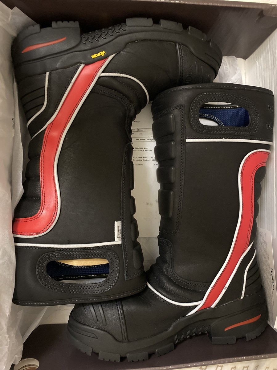 FIREFIGHTER BOOTS Size W Fire Dex FDXL100 STRUCTURAL Leather