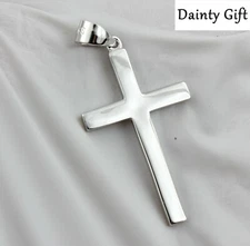 Fashion Women Men Girl 925 Sterling Silver Religious 17 x 27.5 mm Cross Pendant