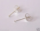 925 Sterling Silver EXTRA Tiny 1mm small Plain Ball Stud Earrings NOSE PIN PAIR