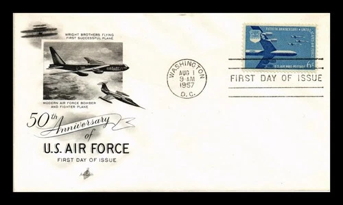 DR JIM STAMPS US COVER AIR FORCE 50TH ANNIVERSARY AIR MAIL FDC SCOTT C49