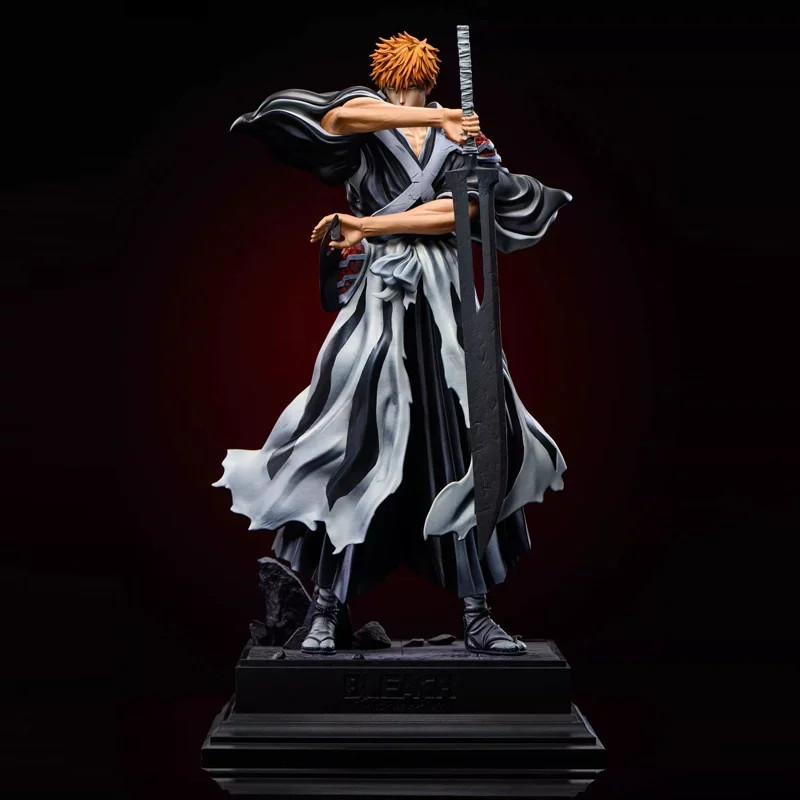 35cm Ichigo Kurosaki Dual Blades Figure, Bleach TYBW Anime Statue Collectible