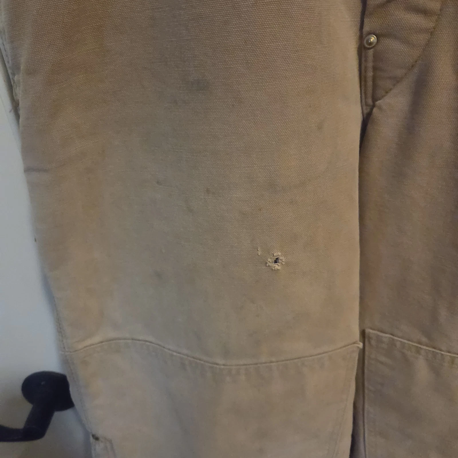 Vintage Carhartt Quilt Lined Double Knee Duck Bib Overalls Brown No Tag Workwear image 14