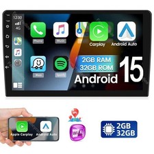 Android 15 CarPlay GPS Navi WIFI 9" Double 2Din Touch Screen Car Stereo Radio