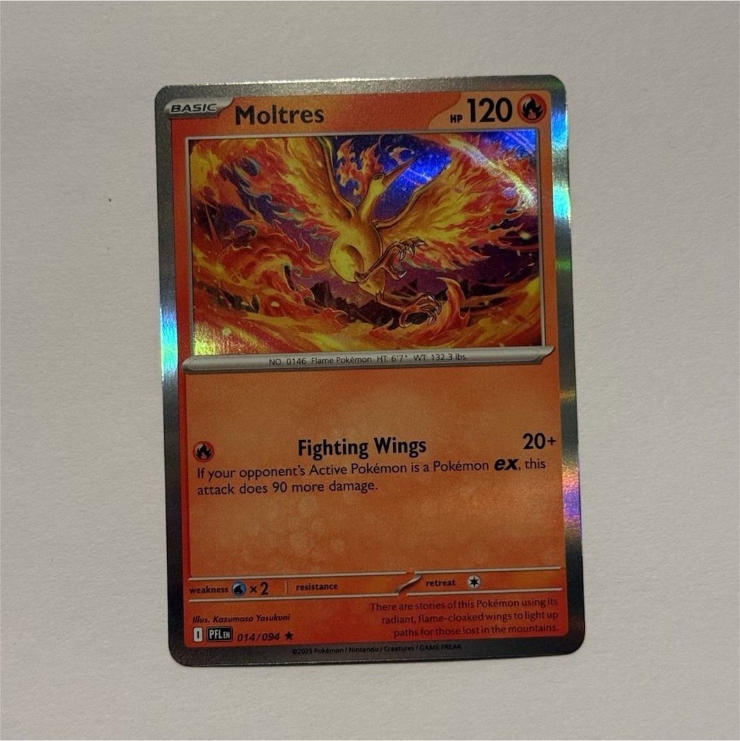 Pokémon Moltres 014/094 Me02: Phantasmal Flames Holo Rare 120HP