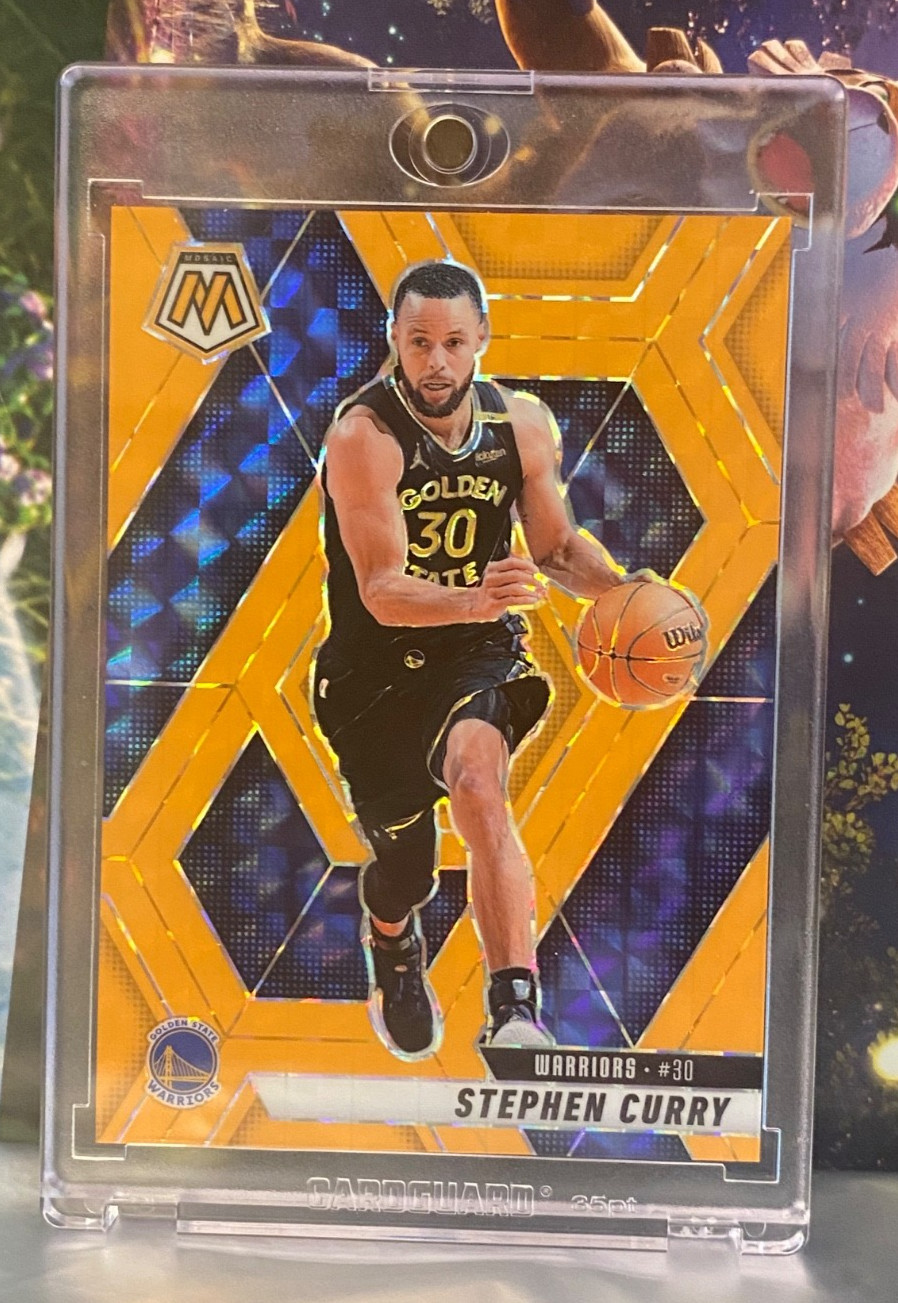 2024-25 Panini Mosaic - Stephen Curry #163 Fluorescent Orange Mosaic Prizm /25