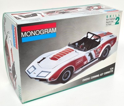 Monogram 1/24 Owens Corning 427 Corvette Tony DeLorenzo Plastik Modellauto Bausatz 