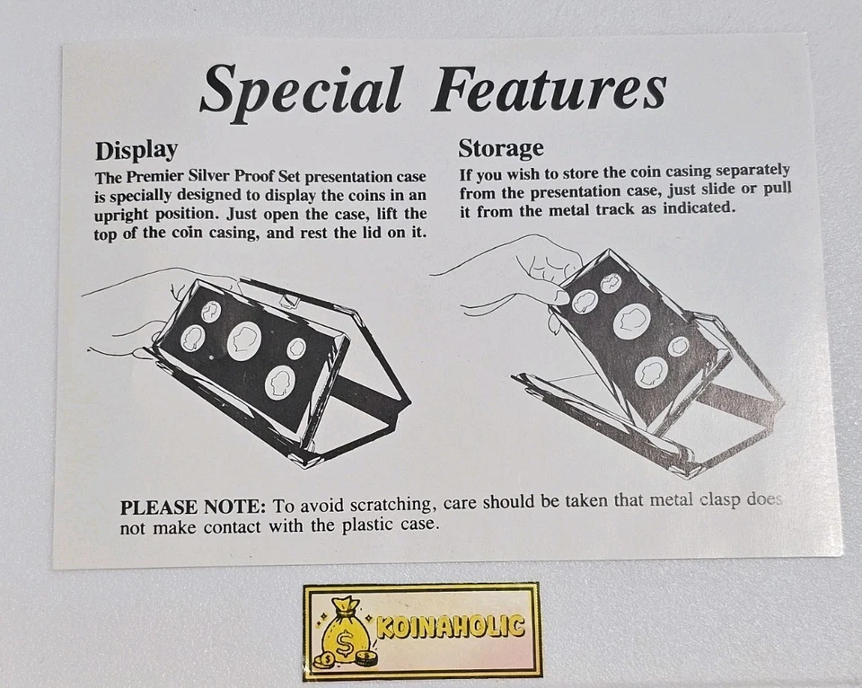 1992-1998 S Premier SILVER PROOF Sets 90% Silver All 7 Sets, COA/OGP,  Fast Ship - Image 4 of 4