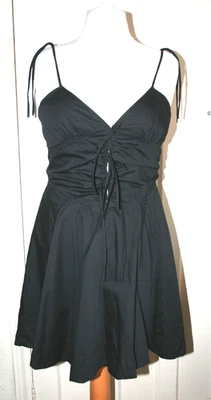 SIZE XL ZARA BLACK STRAPPY SKATER STYLE DRESS - Image 1 of 4