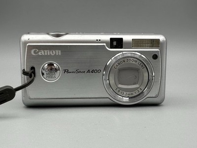 Canon PowerShot A400 3.2MP Digital Camera Silver PC1080 Tested Working Card Err