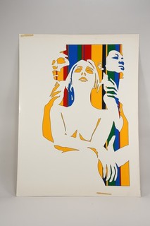 O19N67 Werner Berges (1941 2017) Color Serigraph Ex.41/100 Signed Dated '72