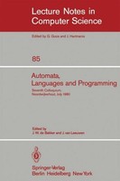 Automata, Languages And Programming J. W. De Bakker
