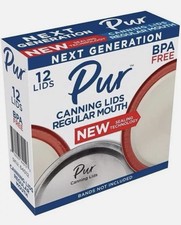 CASE OF 36 PACKAGES - PUR Regular Mouth Canning Lids (12 Pack Lids)