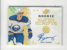 2021-22 SPx Rookie Superscripts Gold Brett Murray AUTOGRAPH Sabres /49 