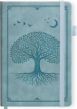 Lined Journal Notebook Hardcover Leather Bound 200 Pages A5 Purple Diary