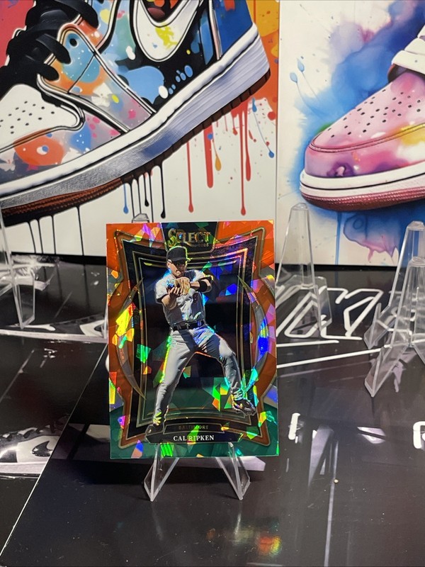 2025 Panini Select - Concourse Cal Ripken #50 Red & Green Ice Prizm