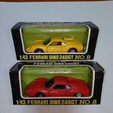 Ferrari Dino 246GT 1/43 red and yellow set