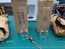 2x 12"H x 2-3/8"ID 2.6"OD Wide Clear Cylinder Glass Vase Centerpiece Candle