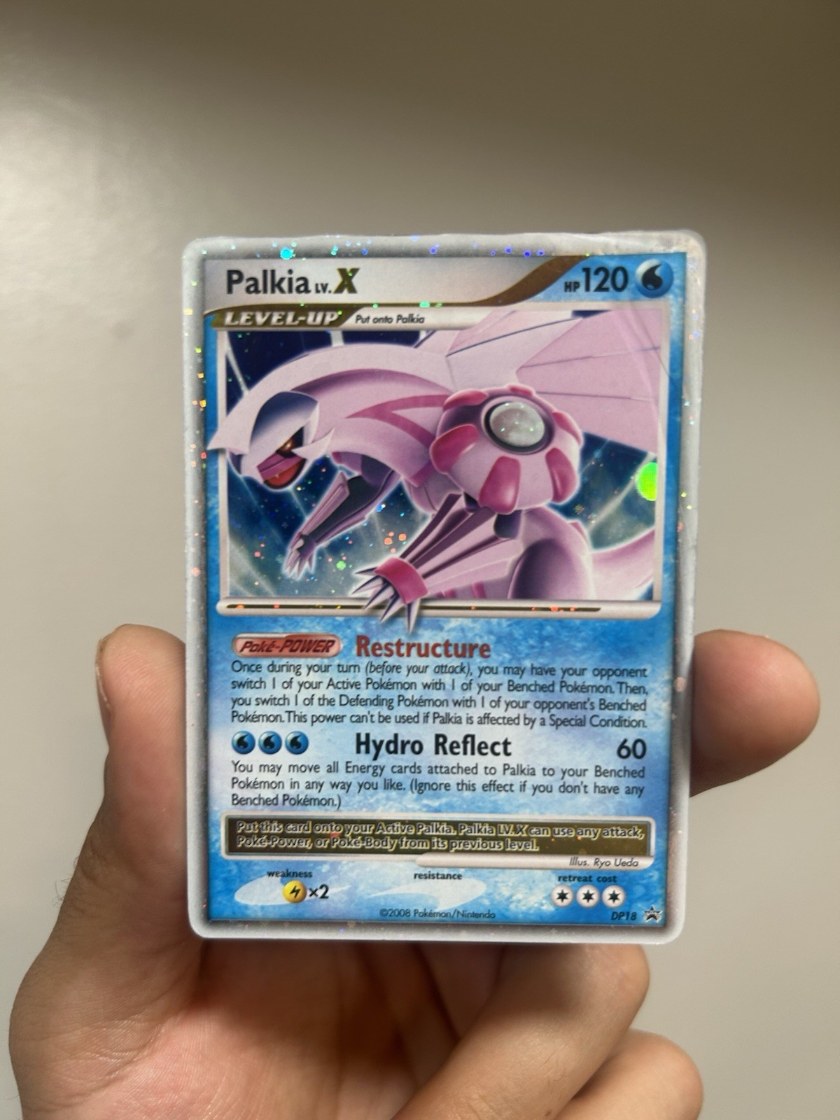 Pokemon Palkia LV.X DP18 Diamond and Pearl Promos Holo DMG