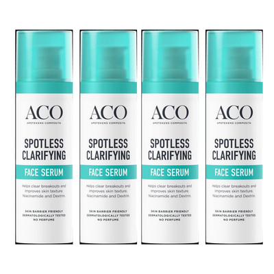 4x ACO Spotless Clarifying Serum 30ml für zu Unreinheiten neigende Haut