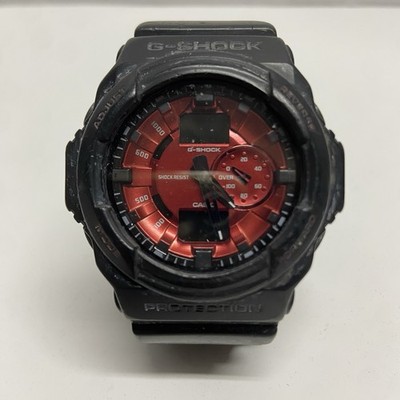 CASIO GA-150MF 5255 Quartz G-SHOCK Digital Analog Rubber Black Red Untested