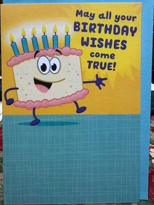 May all your wishes come True Happy Birthday Hallmark Greeting Card KY211