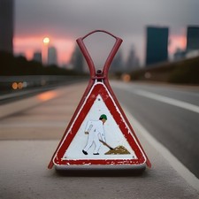Alt Schild Baustelle Bau Strassenbau Deko Bauunternehmen Tiefbau Hochbau Vintage