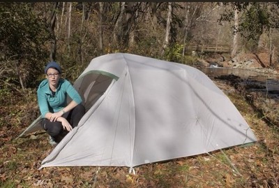 Big Agnes Seedhouse 3 With Crossover Poles And Footprint.