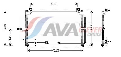 Fits AVA DW5028 AIR CONDITIONING RADIATOR DAEWOO MATIZ (1998) 0.8