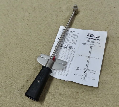Craftsman Torque Wrench 3/8ths, Beam, Imperial & Metric, New Unused ...