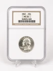1962 25C Washington Silver Quarter Dollar NGC MS65