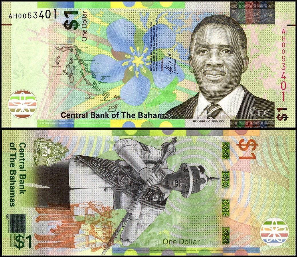 Bahamas 1 Dollar, 2024, P-77b, UNC