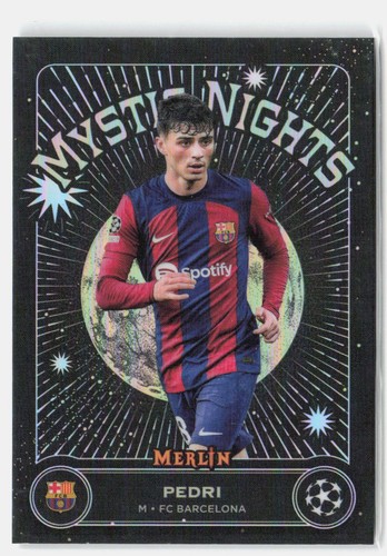 Pedri #MN-6 2023 Topps Merlin UEFA Mystic Nights card
