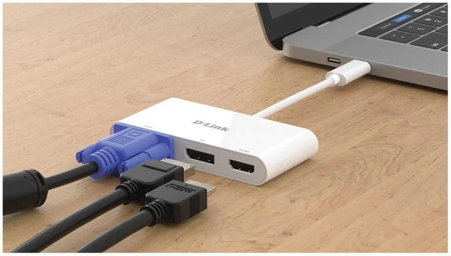 D-LINK - Penyesuai Paparan USB-C ke 3-in-1, DisplayPort HDMI VGA - Image 3 of 3