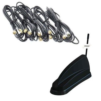 Panorama Dachantenne 2xLTE /5G /2xWLAN /GPS Haiantenne 1,5m Kabelsatz optional D