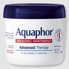 Aquaphor Advanced Therapy Healing Ointment Skin Protectant Jar, Unscented, 14 oz