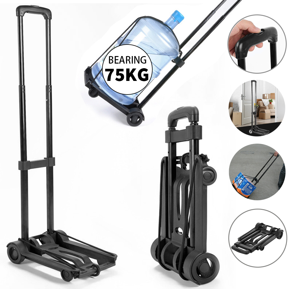 Heavy Duty Folding Lightweight Hand Sack Trolley Cart Wheel Truck Barrow  75KG UK