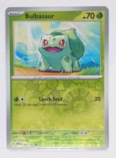 Reverse Holo Bulbasaur -  001/165  Common Scarlet and Violet 151