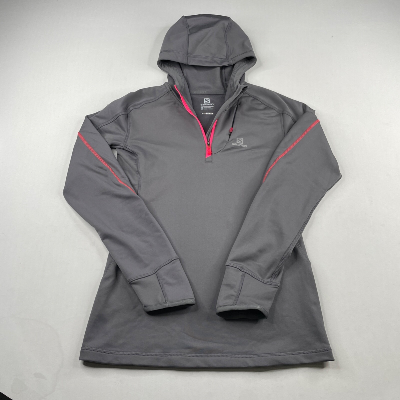 Salomon Felpa con Felpa Donna Piccola Giacca Pullover Attiva Coda di Ponyfood Actitherm