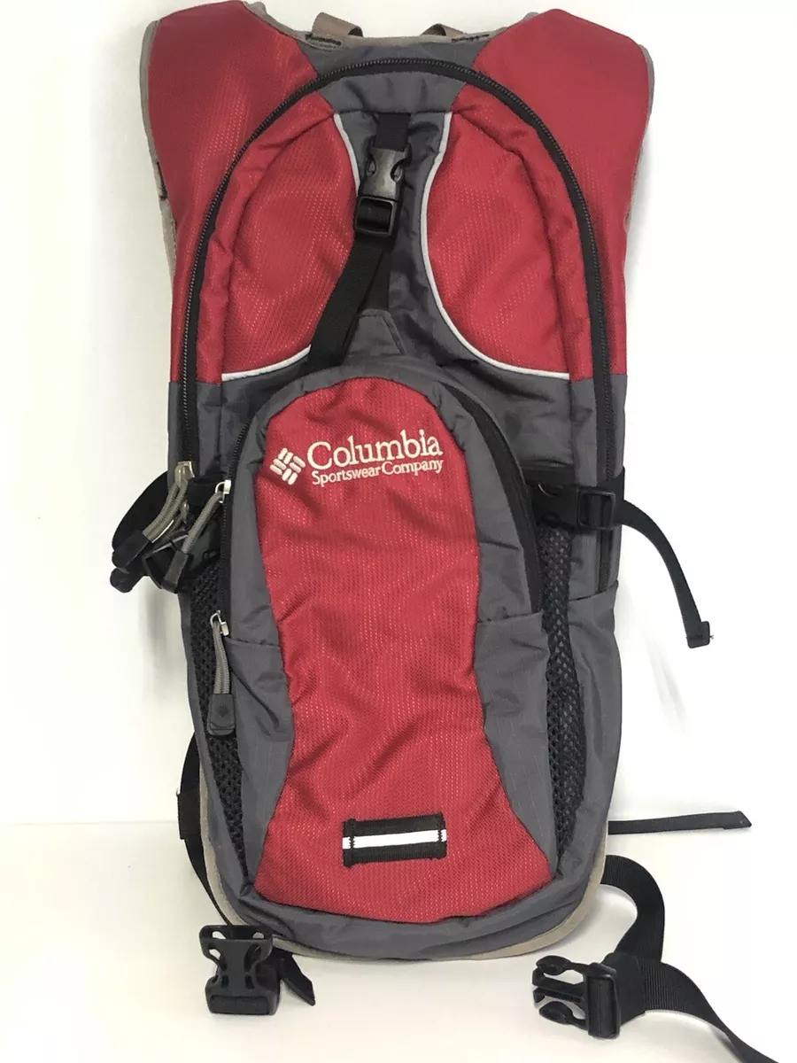 Columbia Sportswear Hydration Pack Padded Backpack No Bladder Red Gray  Black