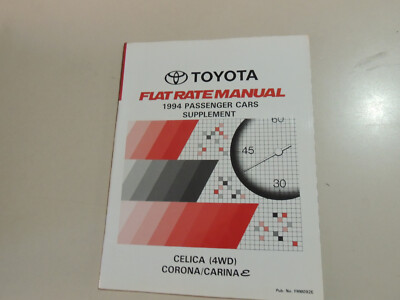 Toyota Celica T20 ST205 Carina E AT CT 190 ST191 Arbeitszeitenkatalog Englisch